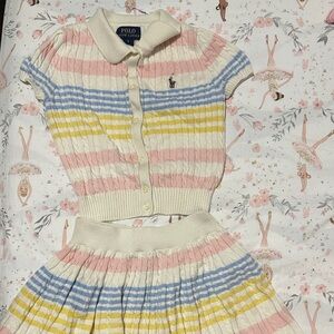 Polo by Ralph Lauren Kids Pastel Striped Dress Set